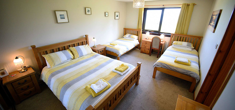 Our bed and breakfast accommodation contains a family room with king size bed and twin bed