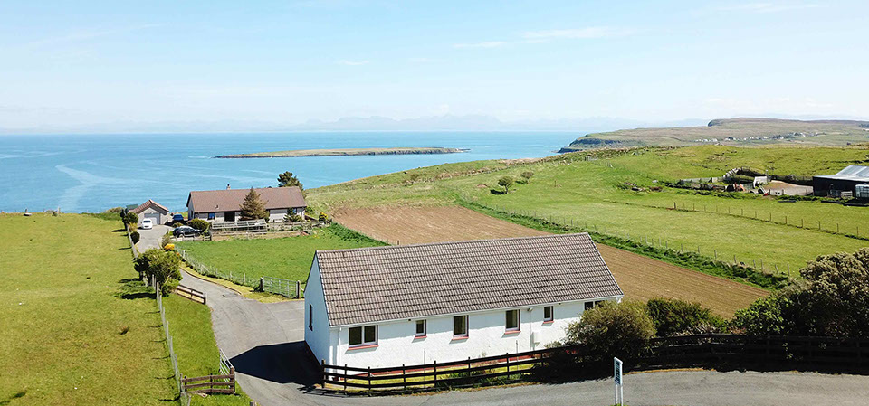 Stay at our self catering and bed and breakfast accommodation with sea views of the Isle of Skye
