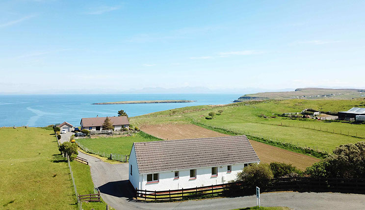Stay at our self catering and bed and breakfast accommodation with sea views of the Isle of Skye
